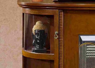Het Frans/Louis Style Antique van Realistic Flame Elektrische de Tribunesafstandsbediening Open haardentv